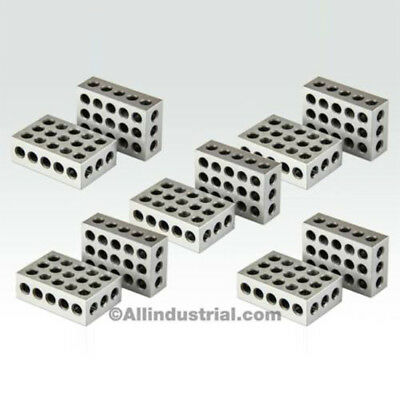5 Matched Pairs Ultra Precision 1-2-3 Blocks 23 Holes .0001" Machinist 123